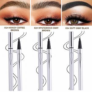 Олівець 3D Waterproof для брів з 2-ма вилковими наконечниками Microblading 2-точковий Довготривалий натуральний макіяж synthetic.ua - Фото 1