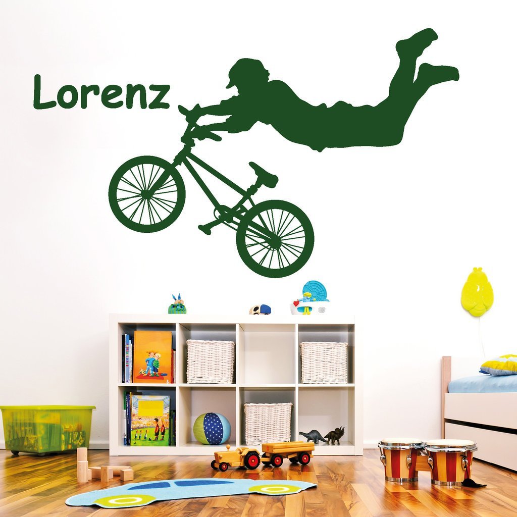 Наклейка на стіну Wall Tattoo Loft BMX Biker з ім'ям 30 кольорів 4 розміри, фото №4 Наклейка на стіну Wall Tattoo Loft BMX Biker з ім'ям 30 кольорів 4 розміри, фото №4