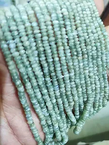 Бусины Хризоберилл Круглые Гладкие 3-4 мм, нить длиной 33 см бусины из драгоценных камней для ожерелья и браслета - Фото 1
