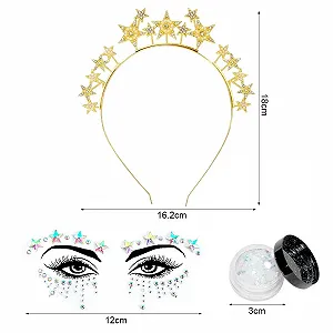 Обруч для волос Звезды Золотой synthetic.ua - Фото 1