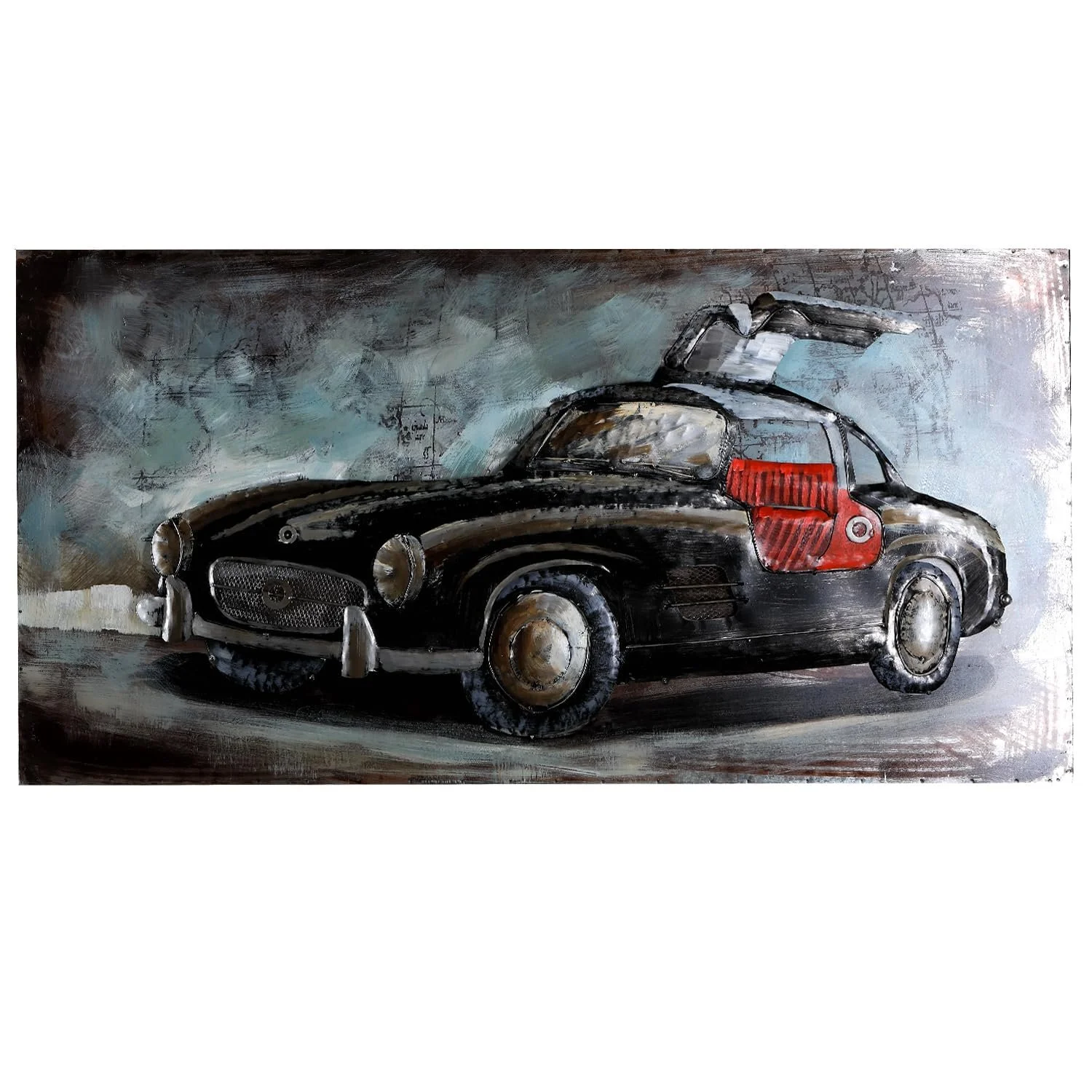 Металлическая картина Mercedes 300SL 3D Effect 120 x 60 x 6 см, фото №1 Металлическая картина Mercedes 300SL 3D Effect 120 x 60 x 6 см, фото №1