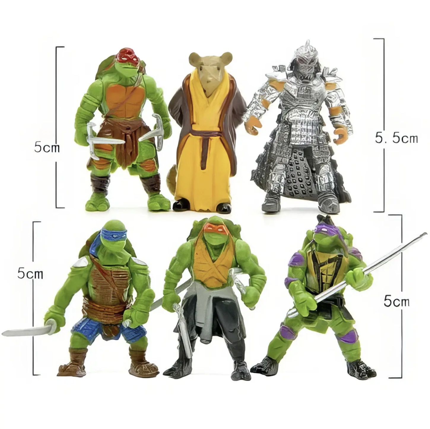 Набор фигурок 6в1 Черепашки Ниндзя, 5см - TMNT, фото №5
