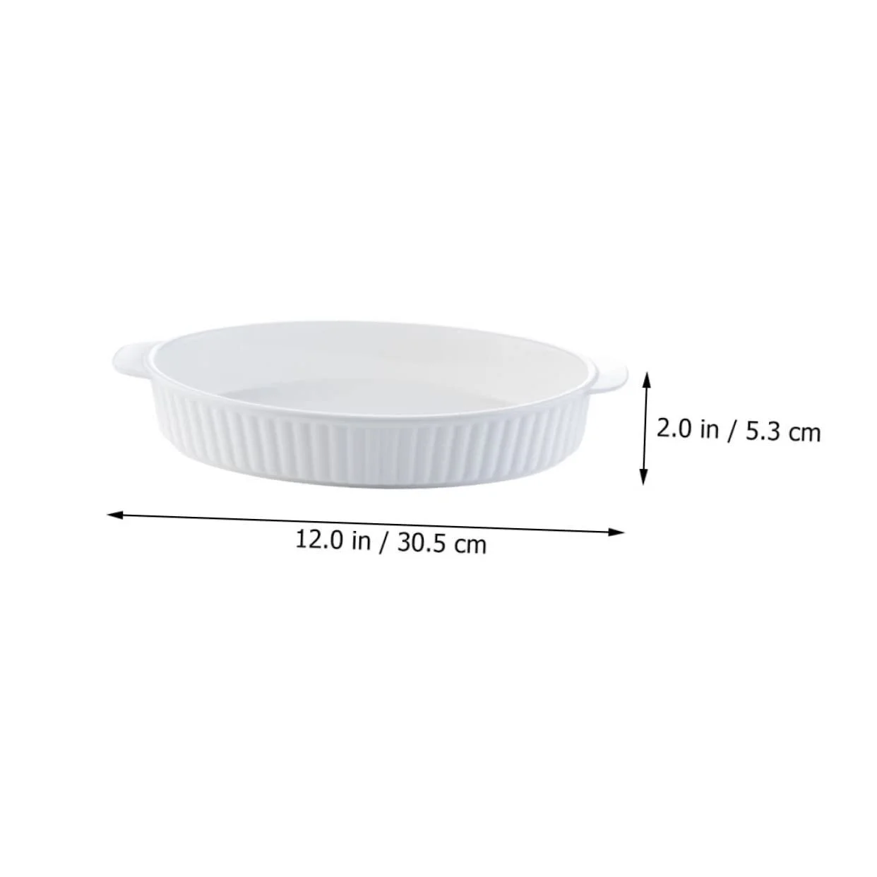 Форма для запекания Gatuida керамическая овальная с двумя ручками жаропрочная, фото №2