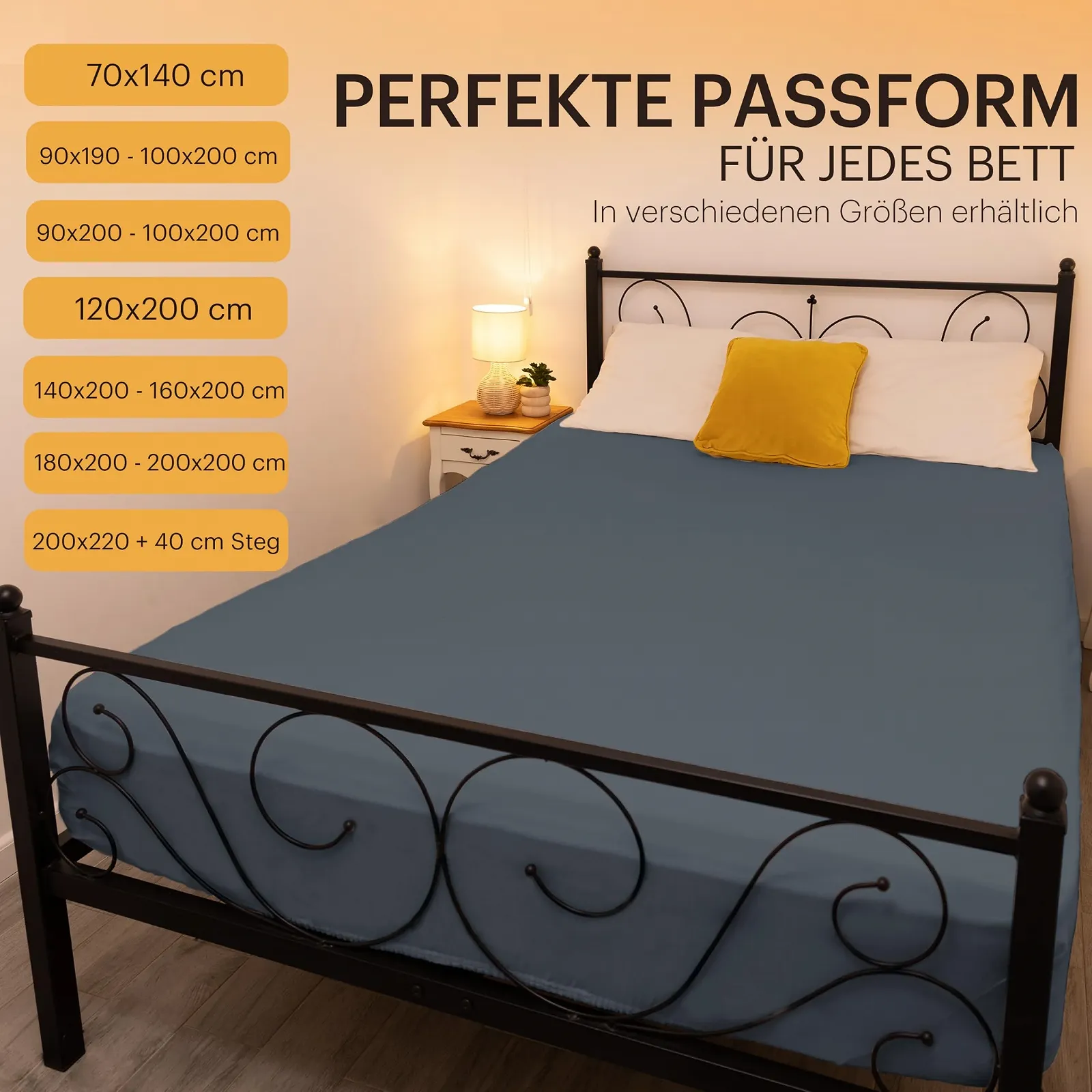 Простыня на резинке NatureMark Jersey 90 x 190 см, 100 x 200 см, антрацитовый серый, 2 шт, фото №5 Простыня на резинке NatureMark Jersey 90 x 190 см, 100 x 200 см, антрацитовый серый, 2 шт, фото №5