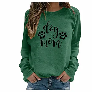 Жіночий світшот без капюшона, пуловер з довгими рукавами - Фото 1