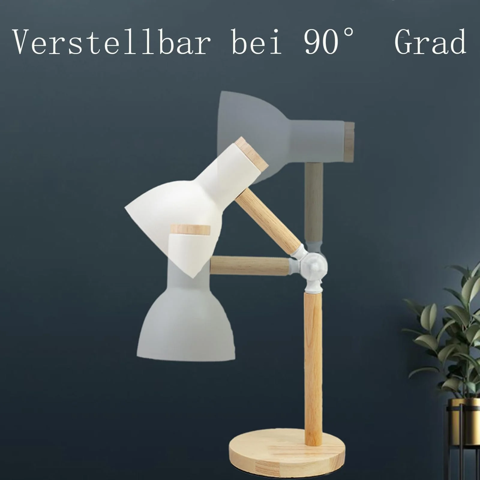 Настільна лампа himmel Adjustable Wooden E27 (Green), фото №3