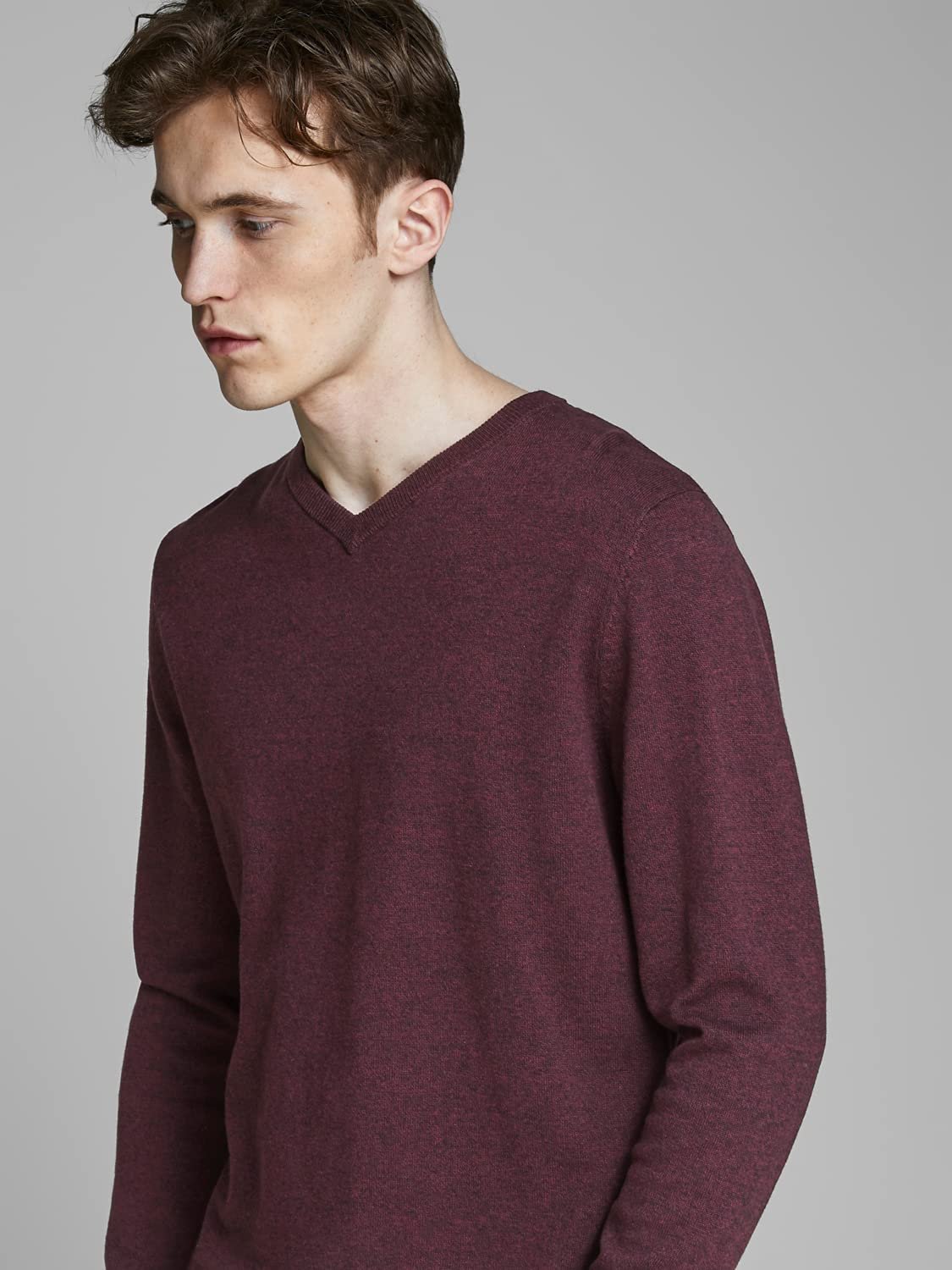 Джемпер в'язаний з V-подібним вирізом JACK & JONES Чоловічий, фото №6