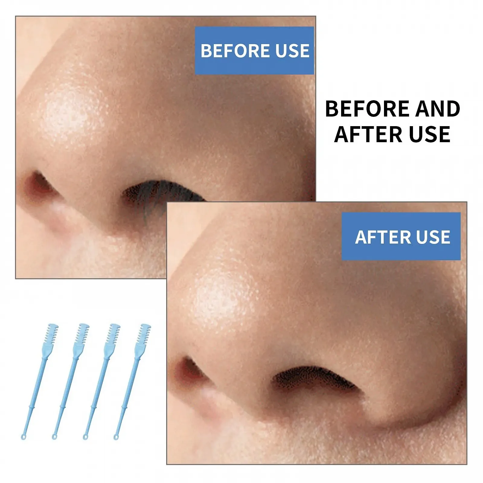 Набір Nose Hair Trimmer 2 в 1 Двоголовий Безживлення Ручний Портативний Чорний, фото №6