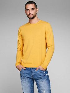 Пуловер JJEBASIC KNIT CREW NECK NOOS 12137190-Golden Orange Jack&Jones Жовтий XL - Фото 1