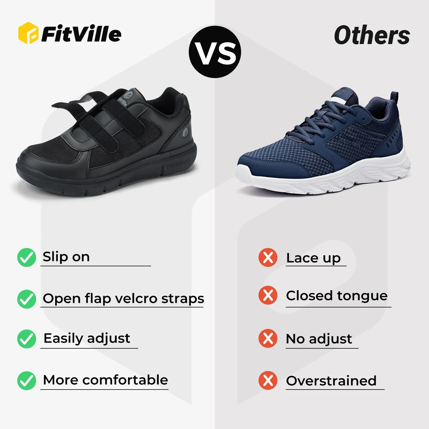 Кросівки FitVille Easytop Duo Strap Shoes V3 Extra Wide, фото №3 Кросівки FitVille Easytop Duo Strap Shoes V3 Extra Wide, фото №3