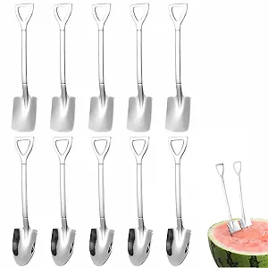 Ложка десертна з нержавіючої сталі, набір 10 штук - Фото 1