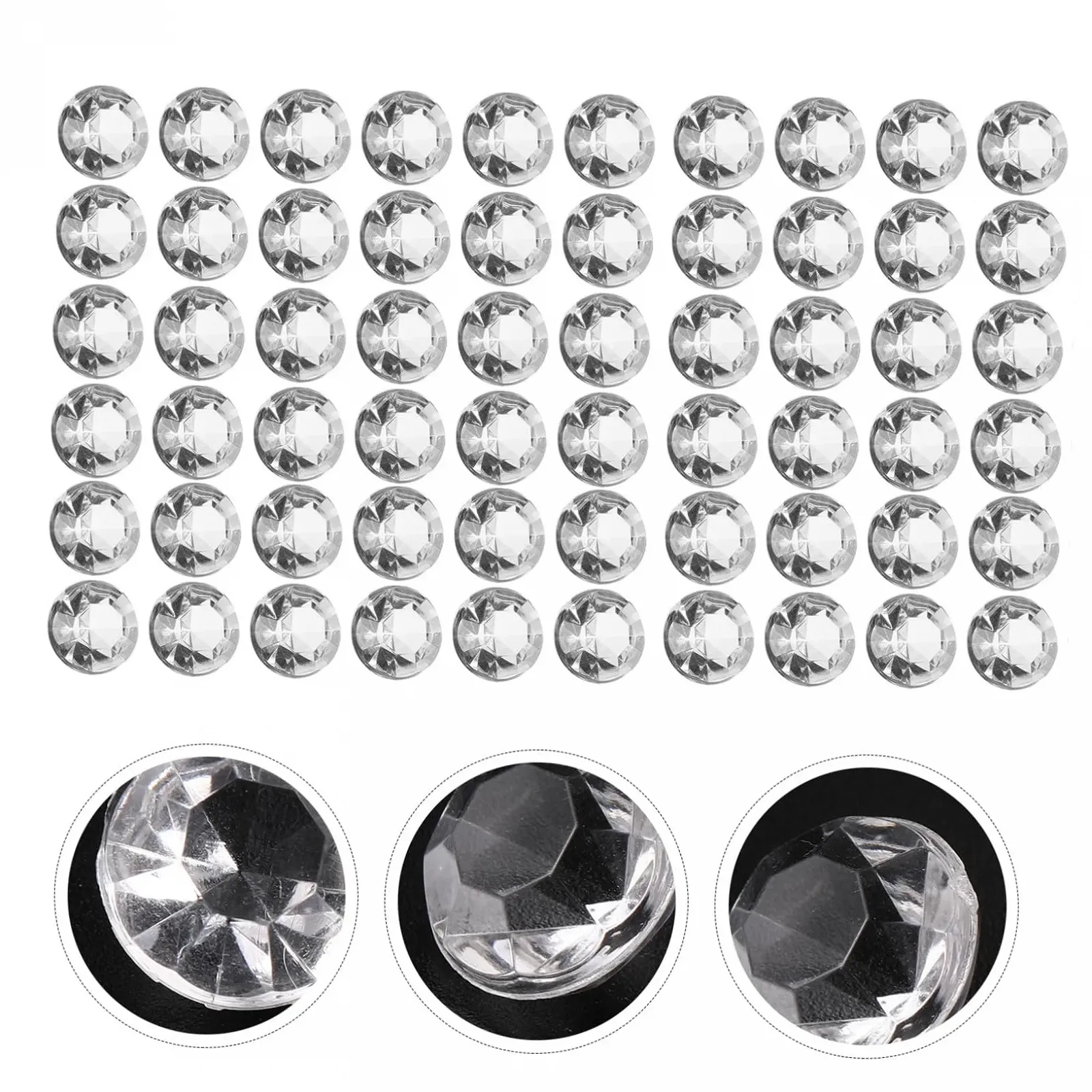 Стразы Акриловые OSALADI Прозрачные 12 мм, 500 шт., фото №9