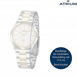 Женские часы Atrium A34-40 Аналоговые Кварцевые Сталь Сапфировое Стекло Серебряный Золотой Биколор synthetic.ua - Фото 1