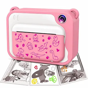 Детская цифровая камера мгновенной печати 1080P 2.4 Inch 32GB 3 Rolls Paper 5 Pens Gift synthetic.ua - Фото 1