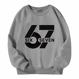 Пуловер для девочек с принтом, круглый вырез, длинные рукава, повседневный топ для осени и зимы, мягкий и удобный synthetic.ua - Фото 1