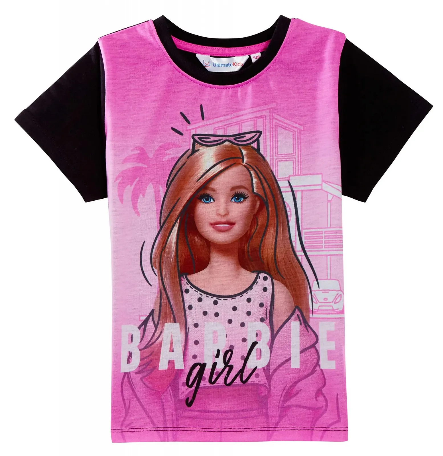 Комплект: Халат + Піжама Barbie для дівчат, 3 шт, Рожевий/Трояндовий, фото №5