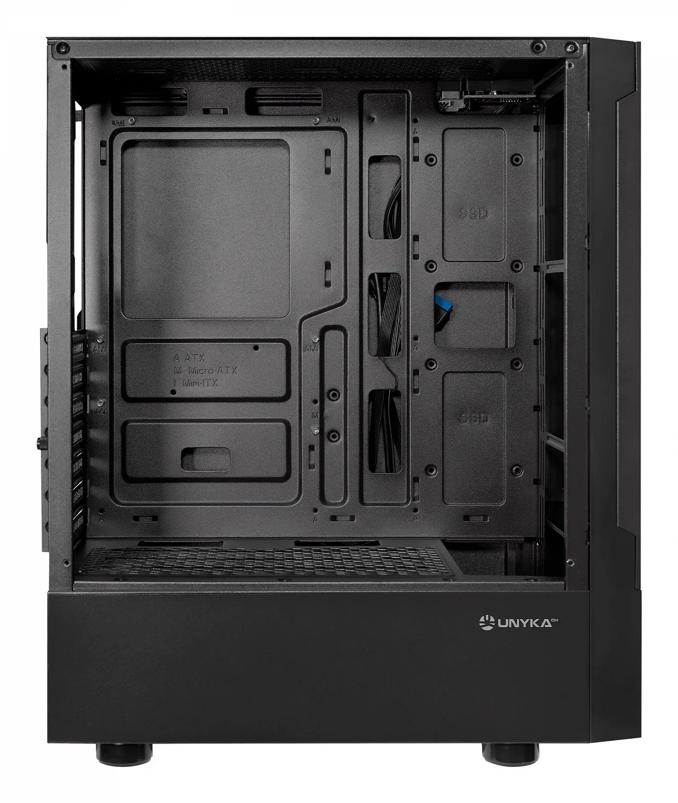 Корпус для ПК UNYKAch AERO C35 / Встроенный БП 500W / ATX, Micro-ATX, Mini-ITX / Боковое стекло / Mesh / Черный, фото №4 Корпус для ПК UNYKAch AERO C35 / Встроенный БП 500W / ATX, Micro-ATX, Mini-ITX / Боковое стекло / Mesh / Черный, фото №4