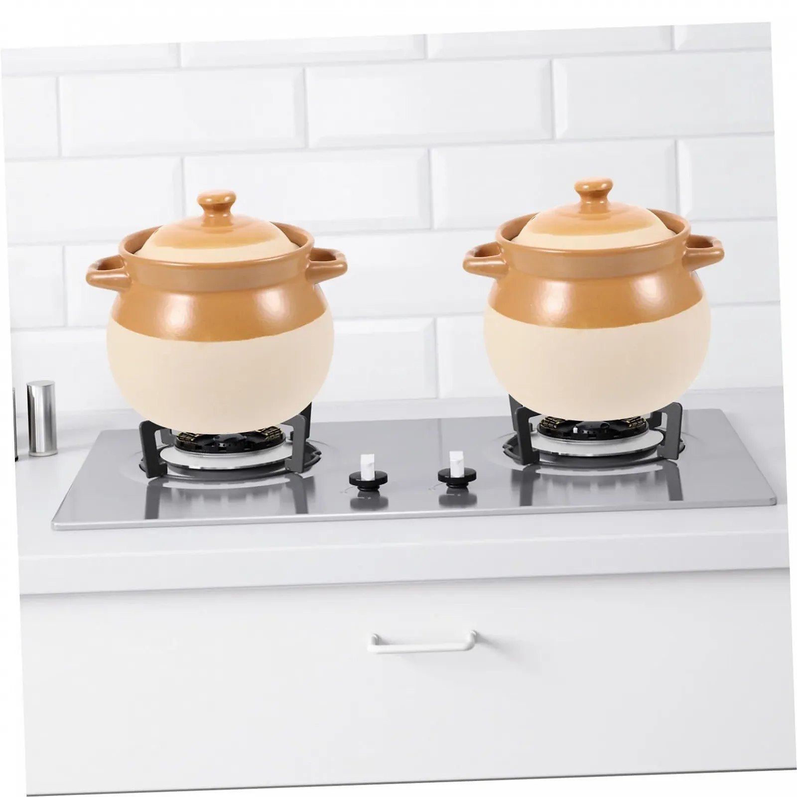 Кастрюля Toyvian Vintage керамическая с ручкой термостойкая, фото №2