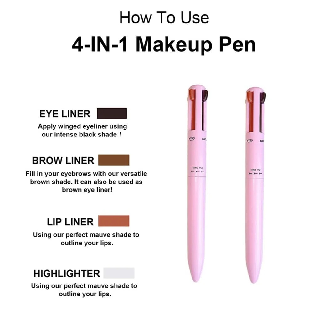 Олівець для макіяжу 4 в 1, водостійкий багатофункціональний (2 шт.), фото №2 Олівець для макіяжу 4 в 1, водостійкий багатофункціональний (2 шт.), фото №2