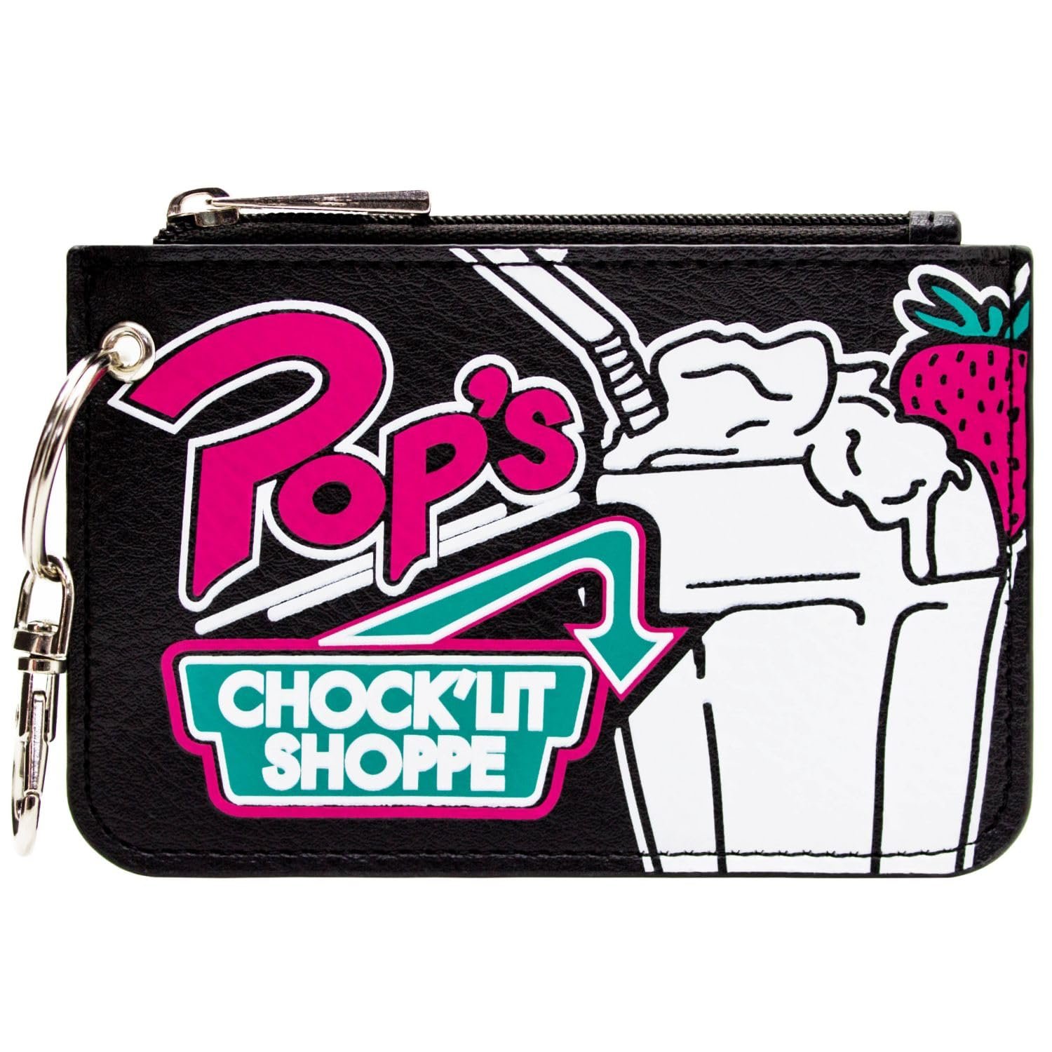Кошелек на молнии Riverdale Pop's Chock'lit Shoppe Неоновая вывеска с карманом для монет и держателем для карт Черный, черный, Размер блока, кошелек для монет, фото №1