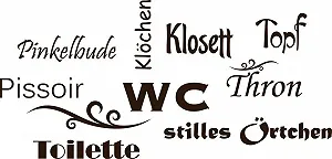 Наклейка на стіну GRAZDesign Bathroom Toilet Silent Place 104 х 50 см 080 Коричнева synthetic.ua - Фото 1