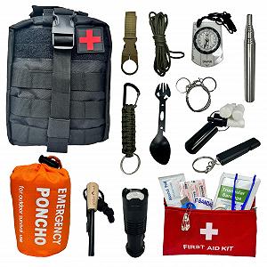 Набір для виживання Bushcraft 22 в 1, тактична сумка Molle synthetic.ua - Фото 1