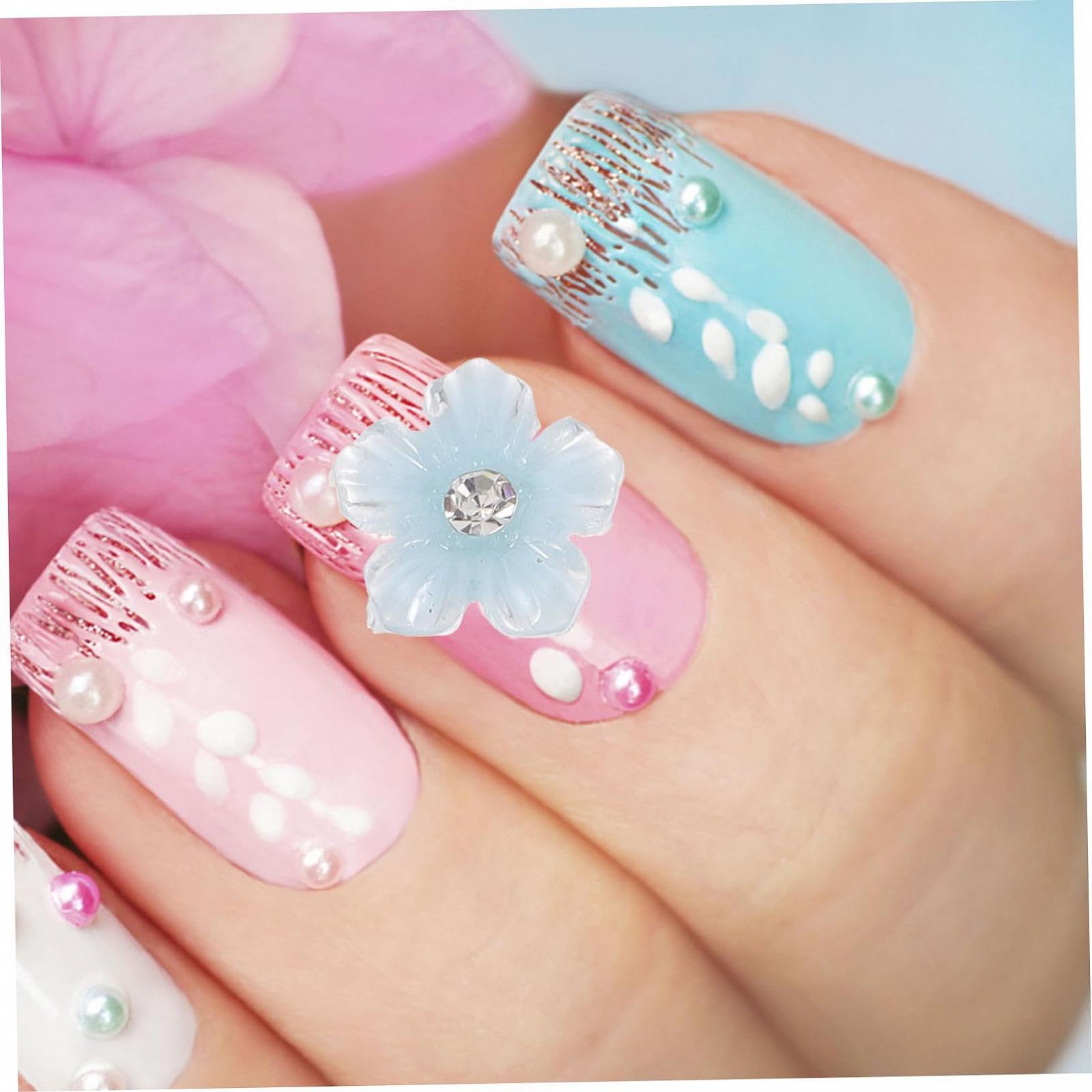 Аксессуары для ногтей Healvian, 3 шт, трехмерные, цветы, подвески, украшения для маникюра, фото №2