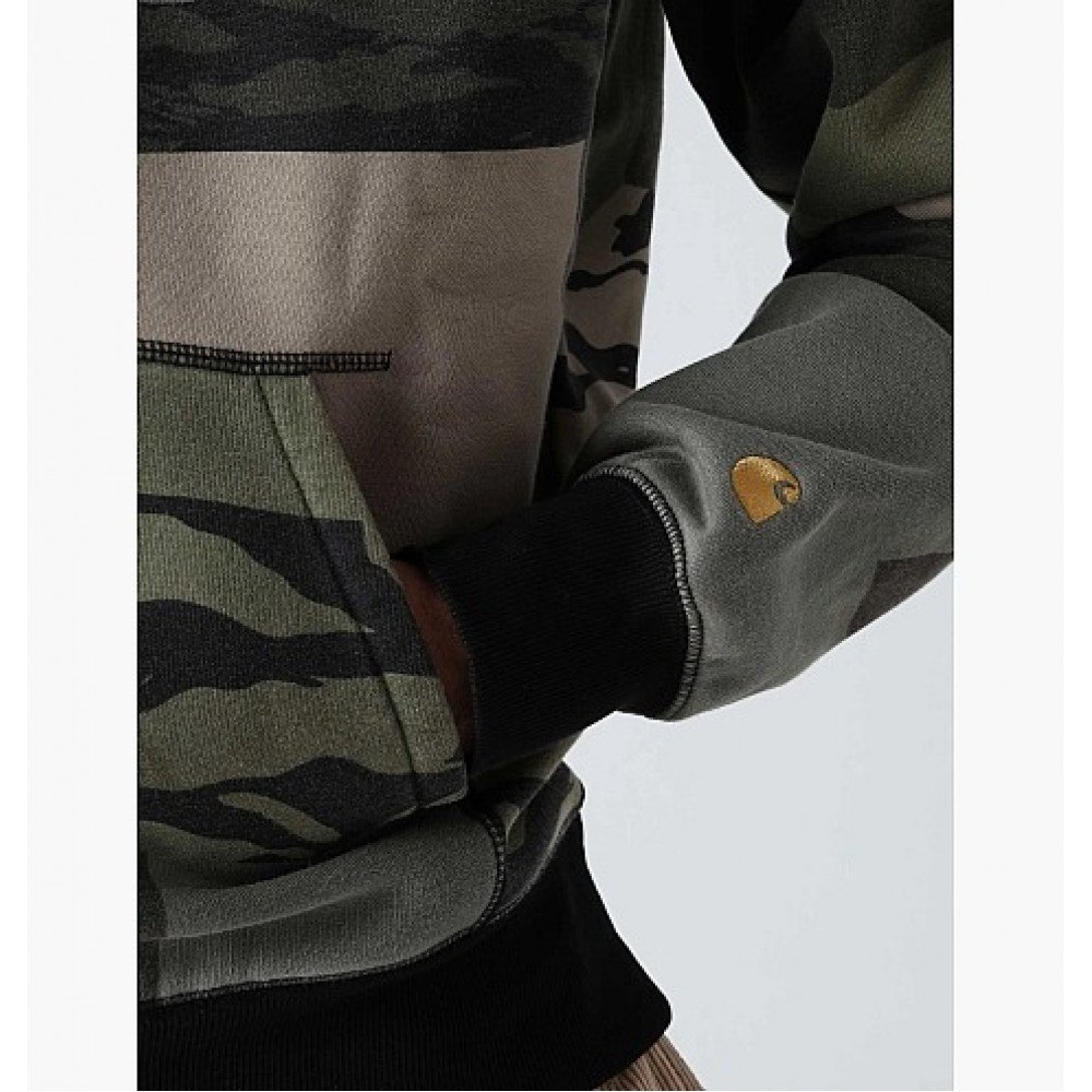 Джемпер CARHARTT WIP Hooded Chase Sweat- Camo Mend/ Gold S, фото №4