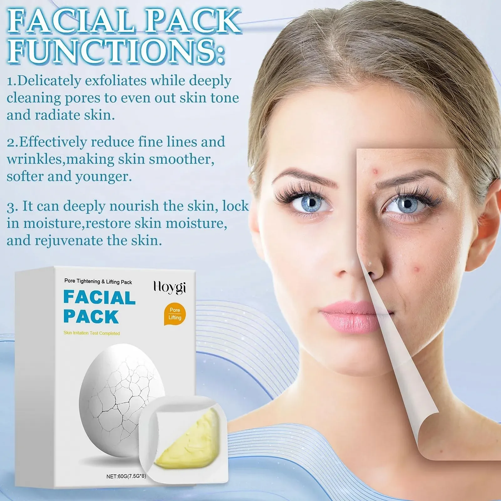 Маска для обличчя Zombie (8 шт.) Зволоження, проти зморшок, очищення та освітлення, фото №7