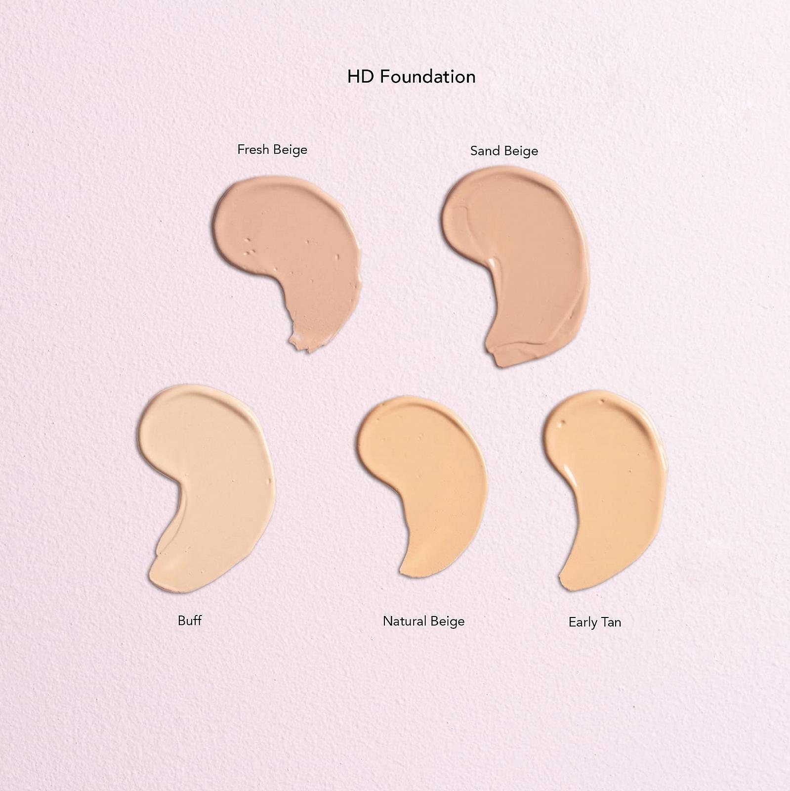 Тональный крем W7 HD Foundation Песочный беж Лёгкое до среднего покрытия, легкий и долговечный, фото №4