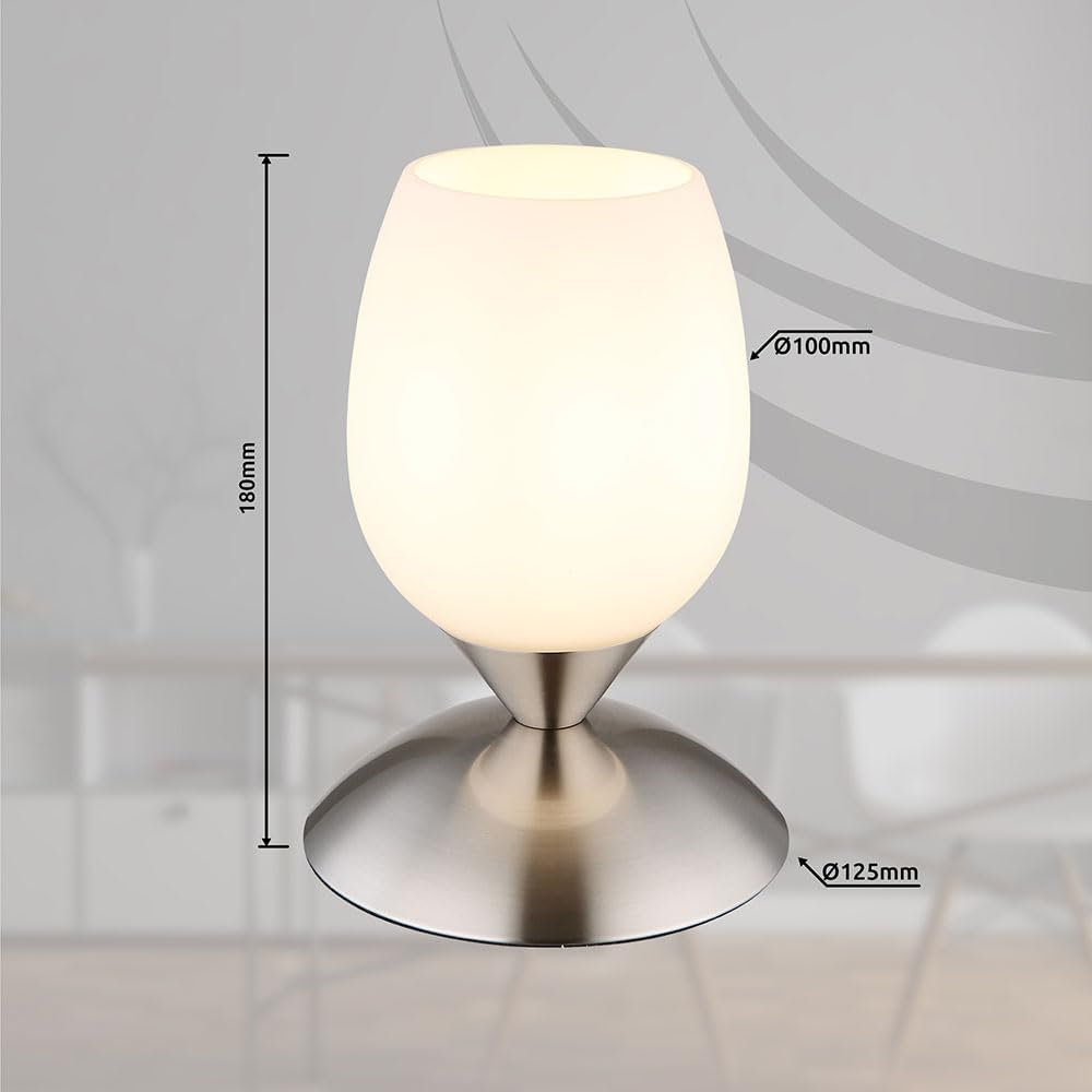 Настольная лампа Smoke Bedside Glass 1 Bulb Touch E14 12.5 x 18 см, фото №6