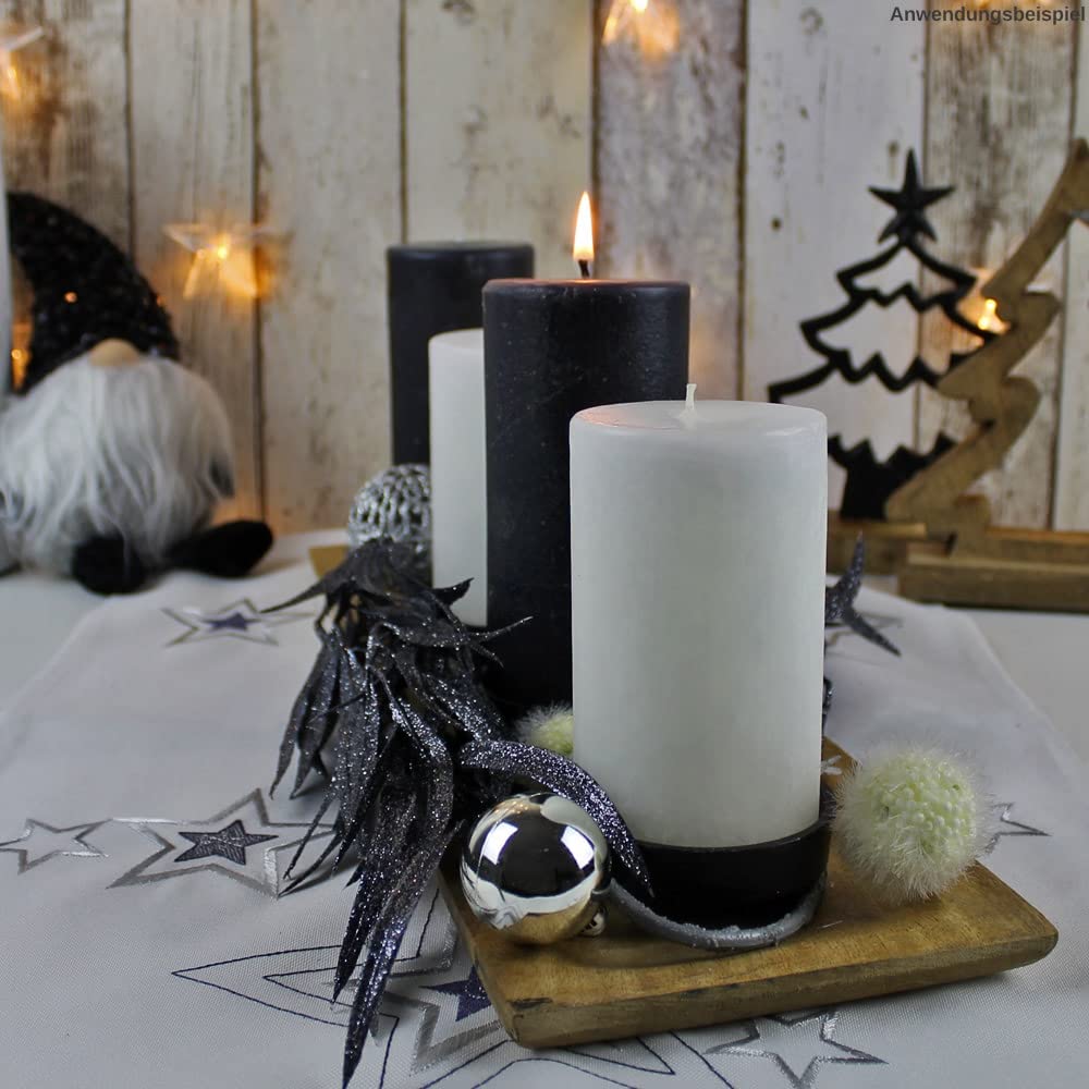 Подсвечник matches21 Advent Arrangement Advent Wreath Oblong Mango Wood Wood Metal Natural Black 45 x 3 x 15 см, фото №2 Подсвечник matches21 Advent Arrangement Advent Wreath Oblong Mango Wood Wood Metal Natural Black 45 x 3 x 15 см, фото №2