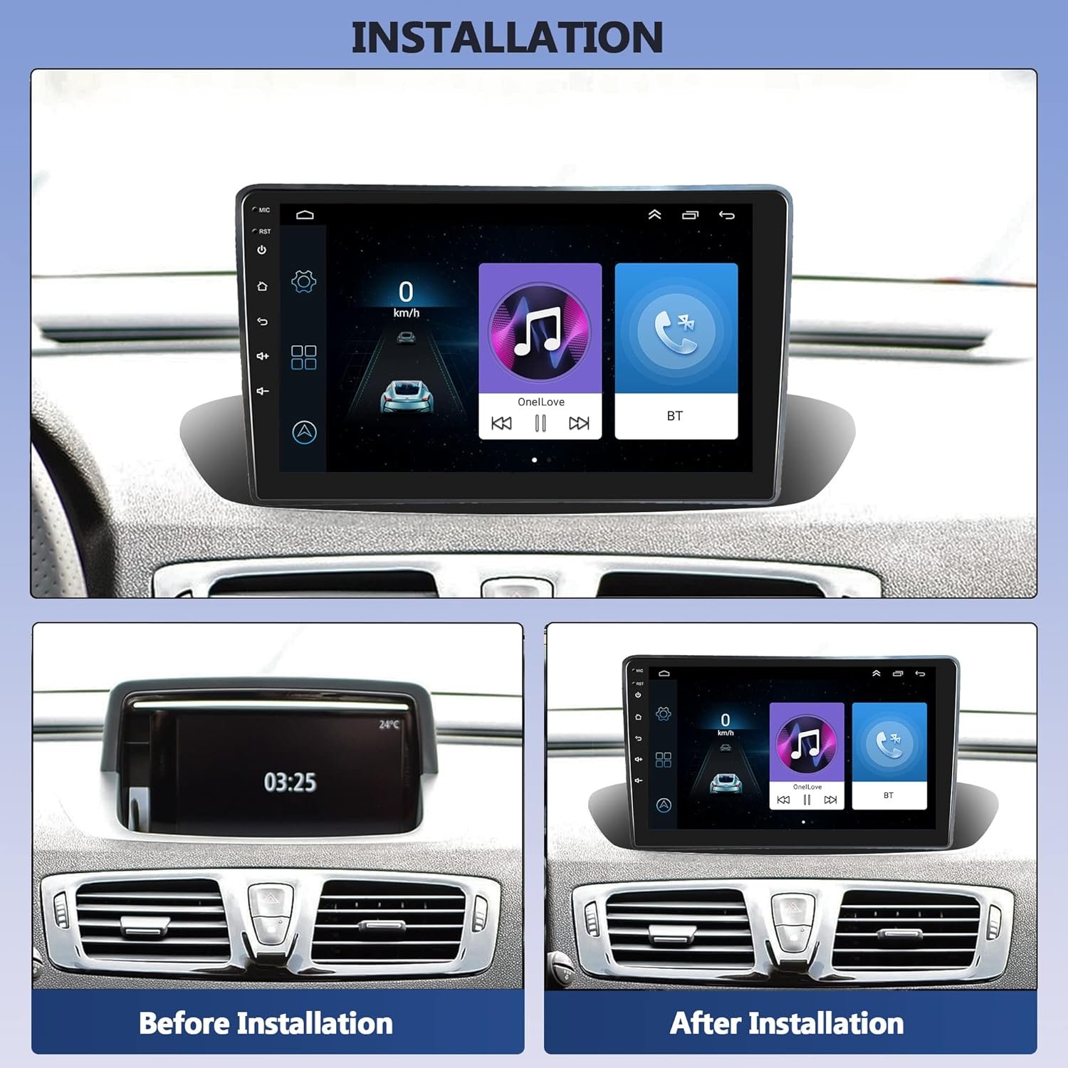 Штатная автомагнитола Rimoody для Renault Megane 3 2008-2014 / 9" / Сенсорная / 2/32Гб / Android 13 / Apple CarPlay / Android Auto / Bluetooth / WI-FI / GPS / USB, фото №5