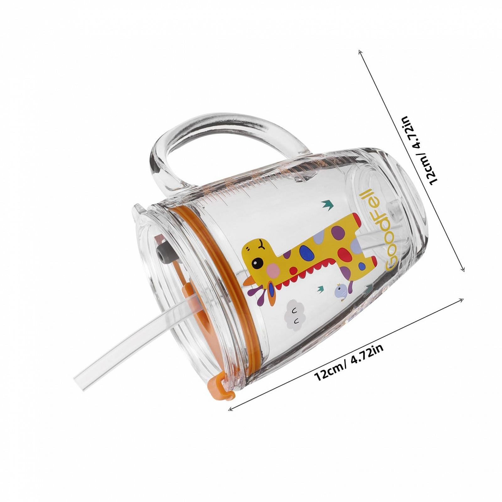 Дитяча склянка Luxshiny з ручкою для молока та соку з кришкою та соломинкою, мультяшний дизайн, термостійка, фото №9 Дитяча склянка Luxshiny з ручкою для молока та соку з кришкою та соломинкою, мультяшний дизайн, термостійка, фото №9