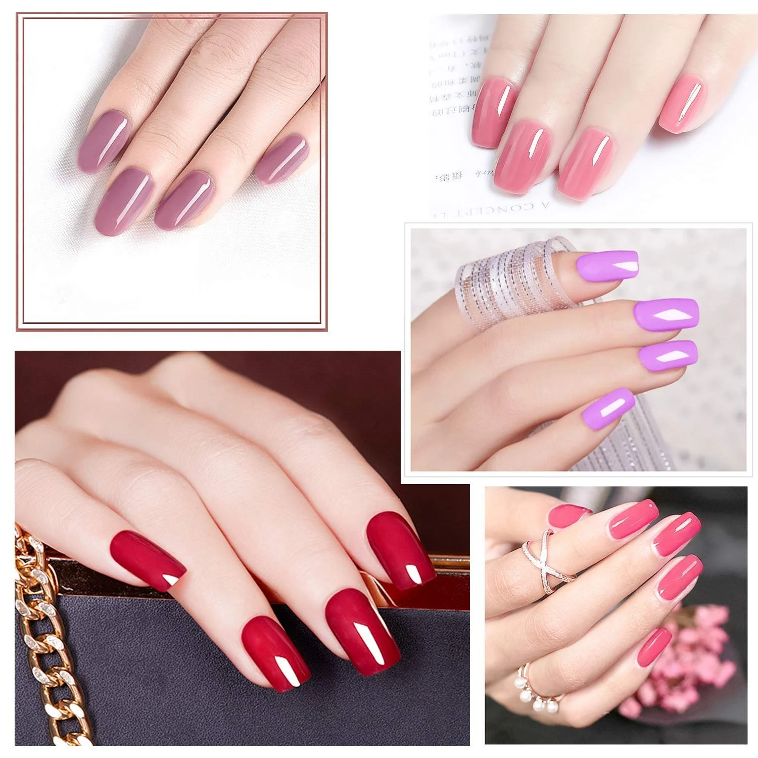 Гель-лак Vishine Glitter Series Синій Фіолетовий, набір 6 шт, 8 мл, фото №8