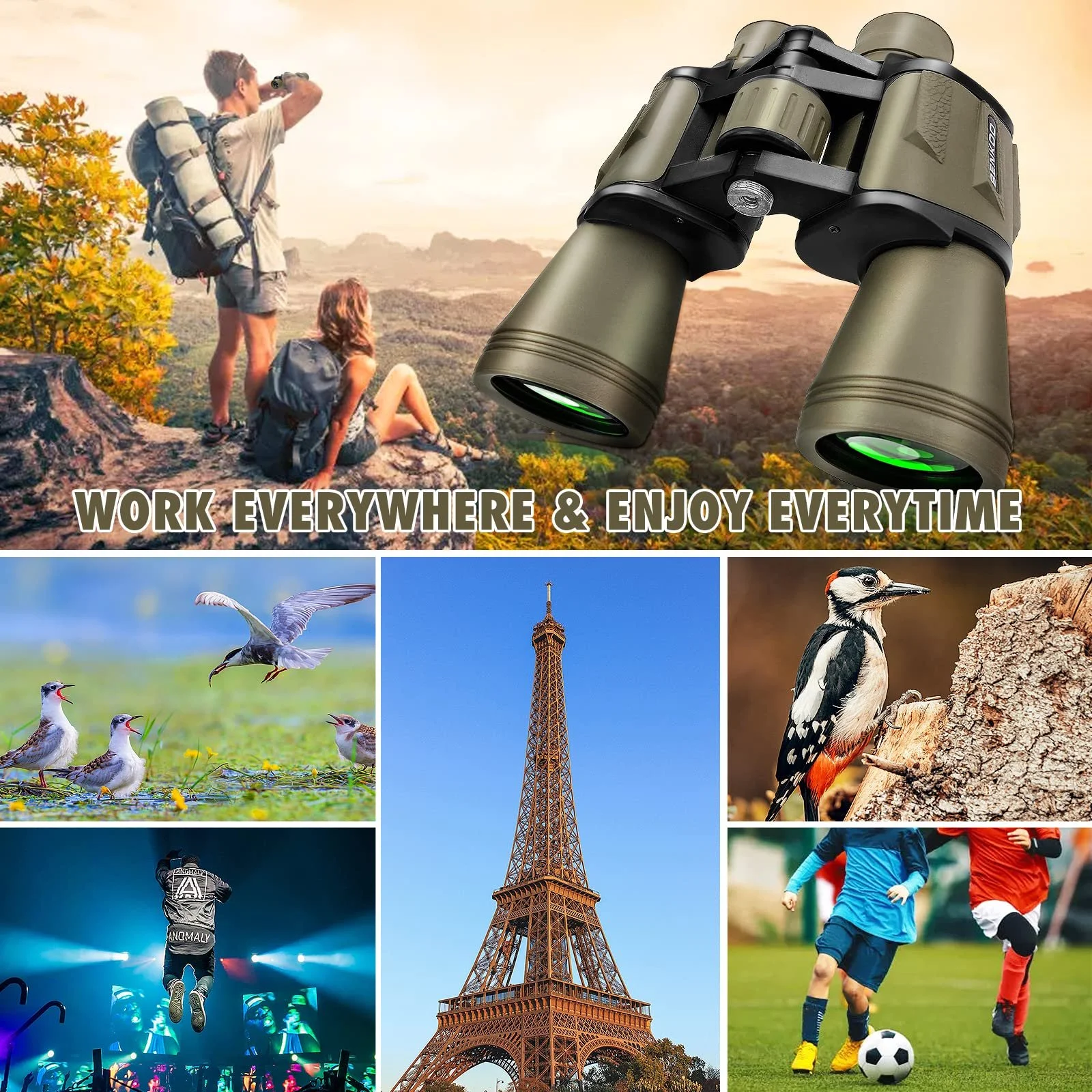 Бінокль 20x50 HD Night Vision Waterproof Professional FMC Lens, фото №7