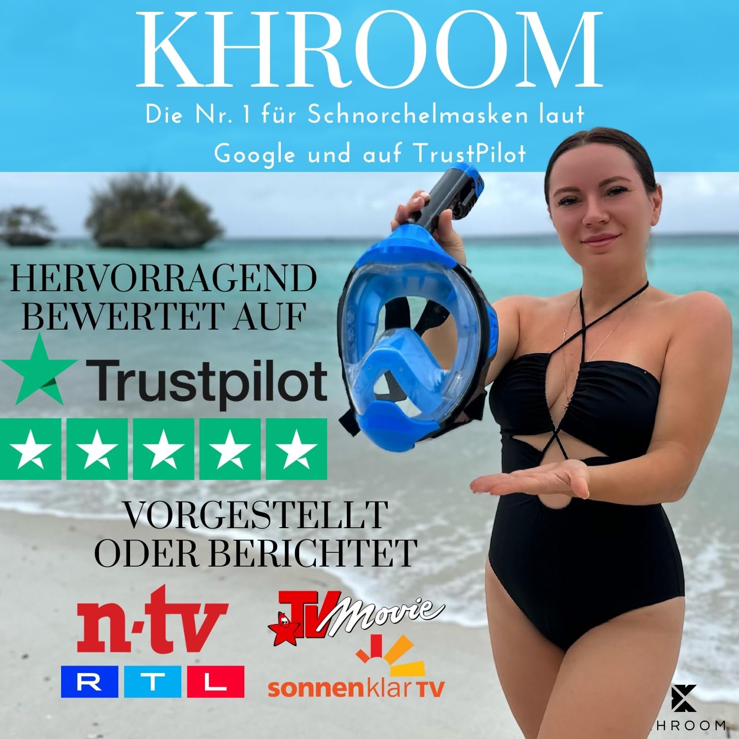 Маска для снорклингу Khroom Seaview Y, фото №2