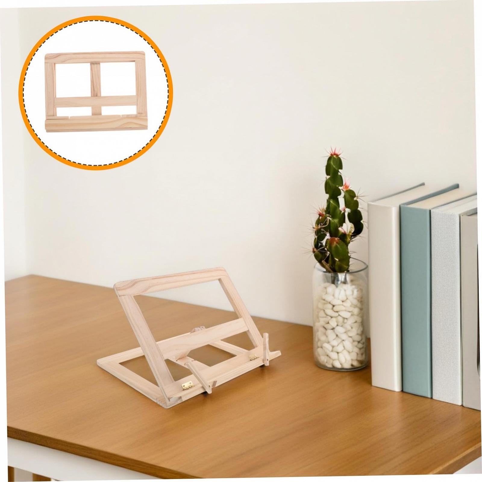 Підставка для книги Регульована складана дерев'яна Компактна ергономічна, фото №9