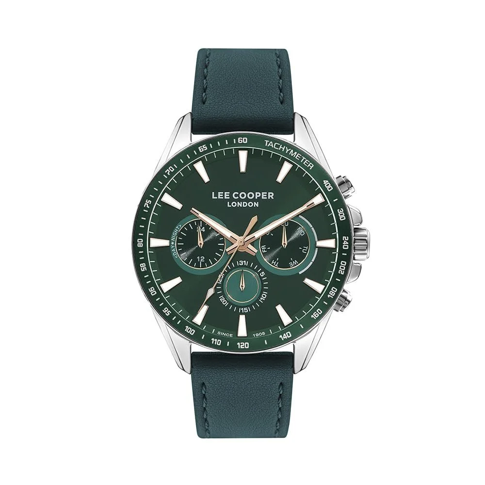 Мужские Часы Lee Cooper VX9JE1 Многофункциональные Зеленый, Разноцветный, Ремешок, фото №1 Мужские Часы Lee Cooper VX9JE1 Многофункциональные Зеленый, Разноцветный, Ремешок, фото №1