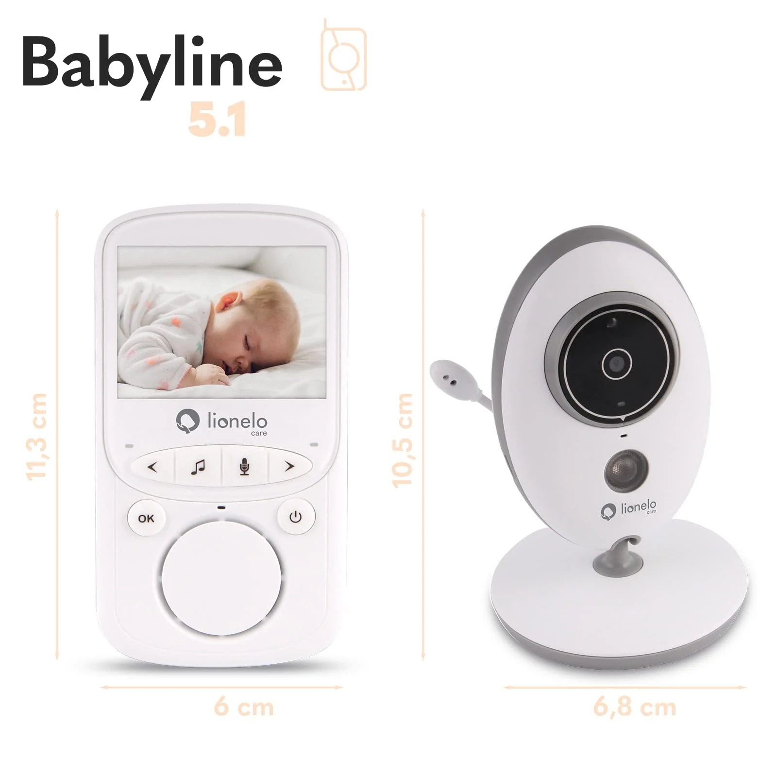 Відеоняня Lionelo Babyline 5.1 300 м 2 Cameras Night Mode VOX, фото №10 Відеоняня Lionelo Babyline 5.1 300 м 2 Cameras Night Mode VOX, фото №10