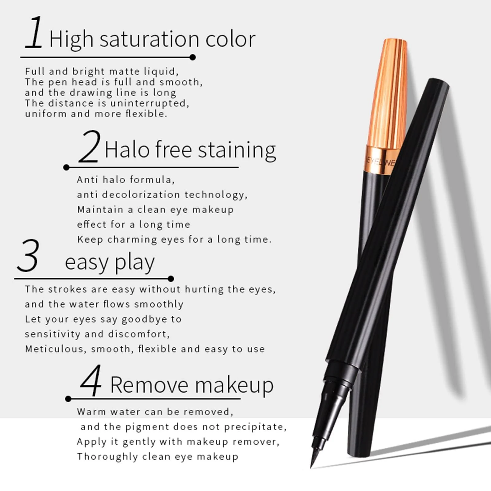 Підводка для очей Liquid Strokes Smooth Cool Black Водостійка, швидковисихаюча 1 мл Чорний, фото №5 Підводка для очей Liquid Strokes Smooth Cool Black Водостійка, швидковисихаюча 1 мл Чорний, фото №5