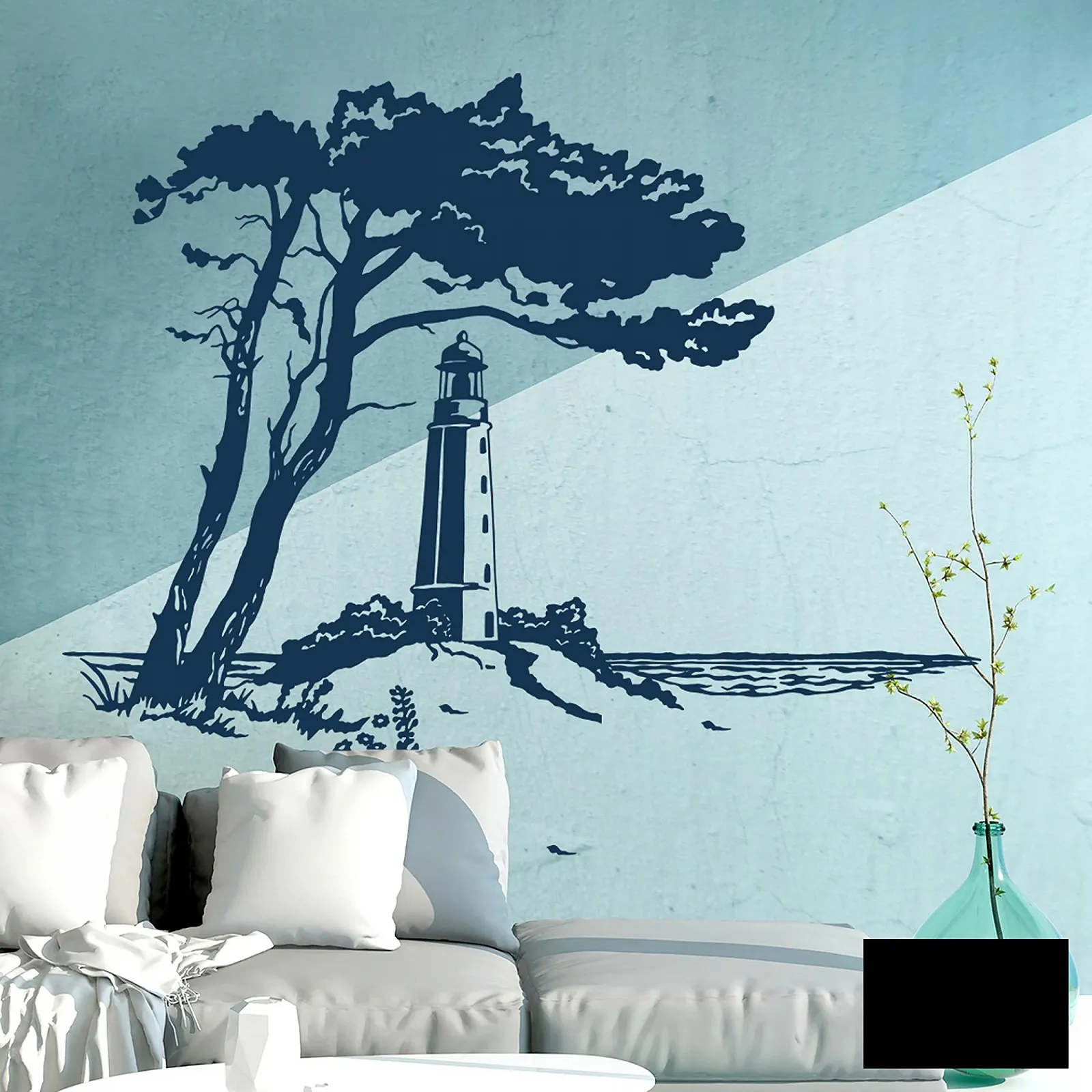 Наклейка на стіну ilka parey wandtattoo-welt Baltic Sea Hiddensee with Lighthouse M1929 XXXL 200x153 см Black, фото №1 Наклейка на стіну ilka parey wandtattoo-welt Baltic Sea Hiddensee with Lighthouse M1929 XXXL 200x153 см Black, фото №1