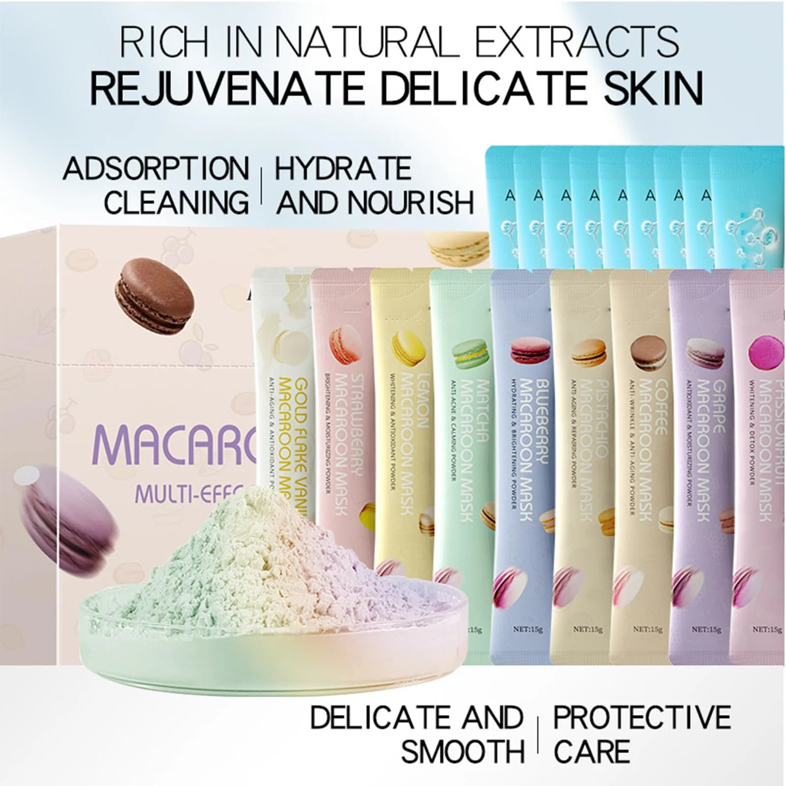 Маска для обличчя Mikabila 01 Jelly Mask Powder для догляду за обличчям з 6 штук, фото №3