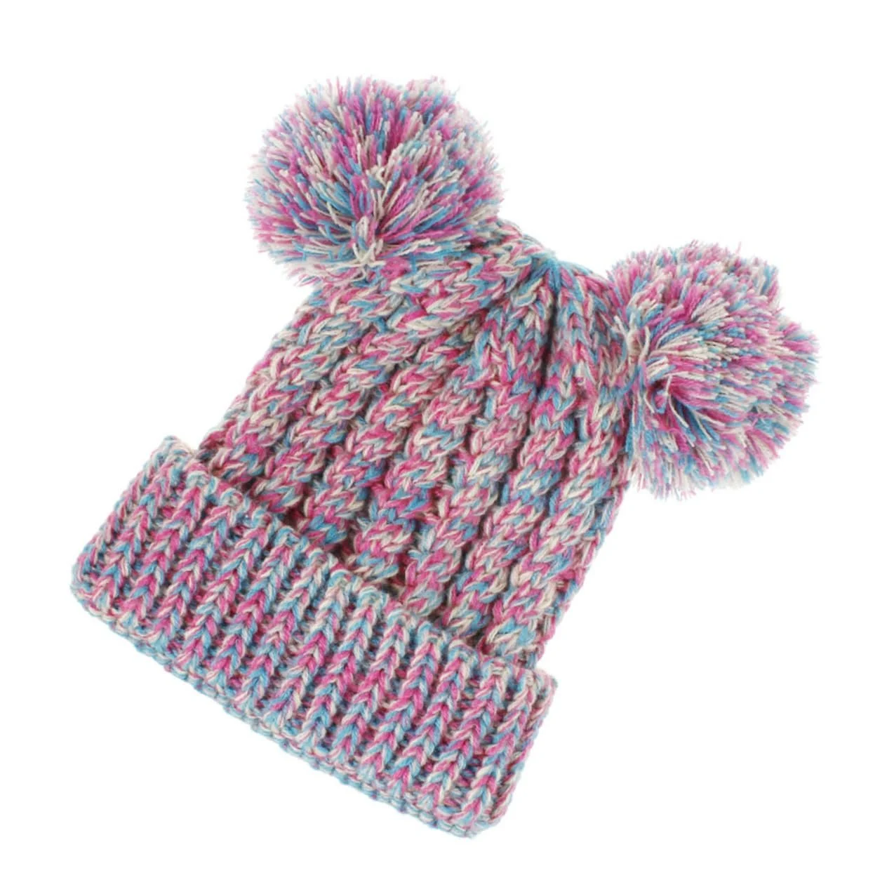 Вязаная шапка с помпоном LIFKOME, 2 шт., теплая, фото №3