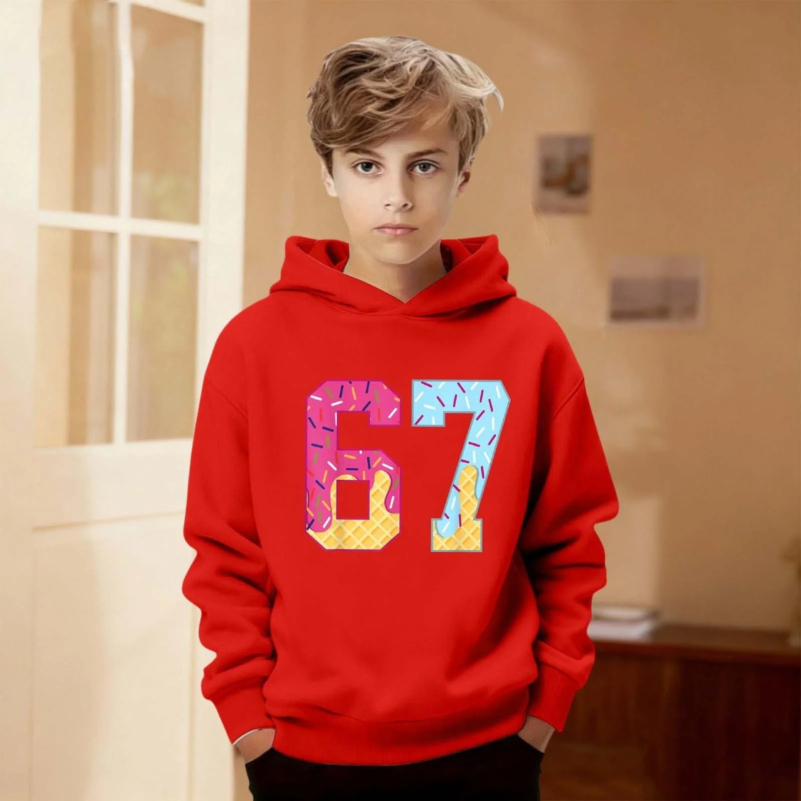 Пуловер для подростков, толстовка с принтом 67, теплые детские мягкие зимние свитеры, худи, пуловер 134, тренировочная куртка 152 158, зимняя куртка, джемпер 140, футболки, фото №4
