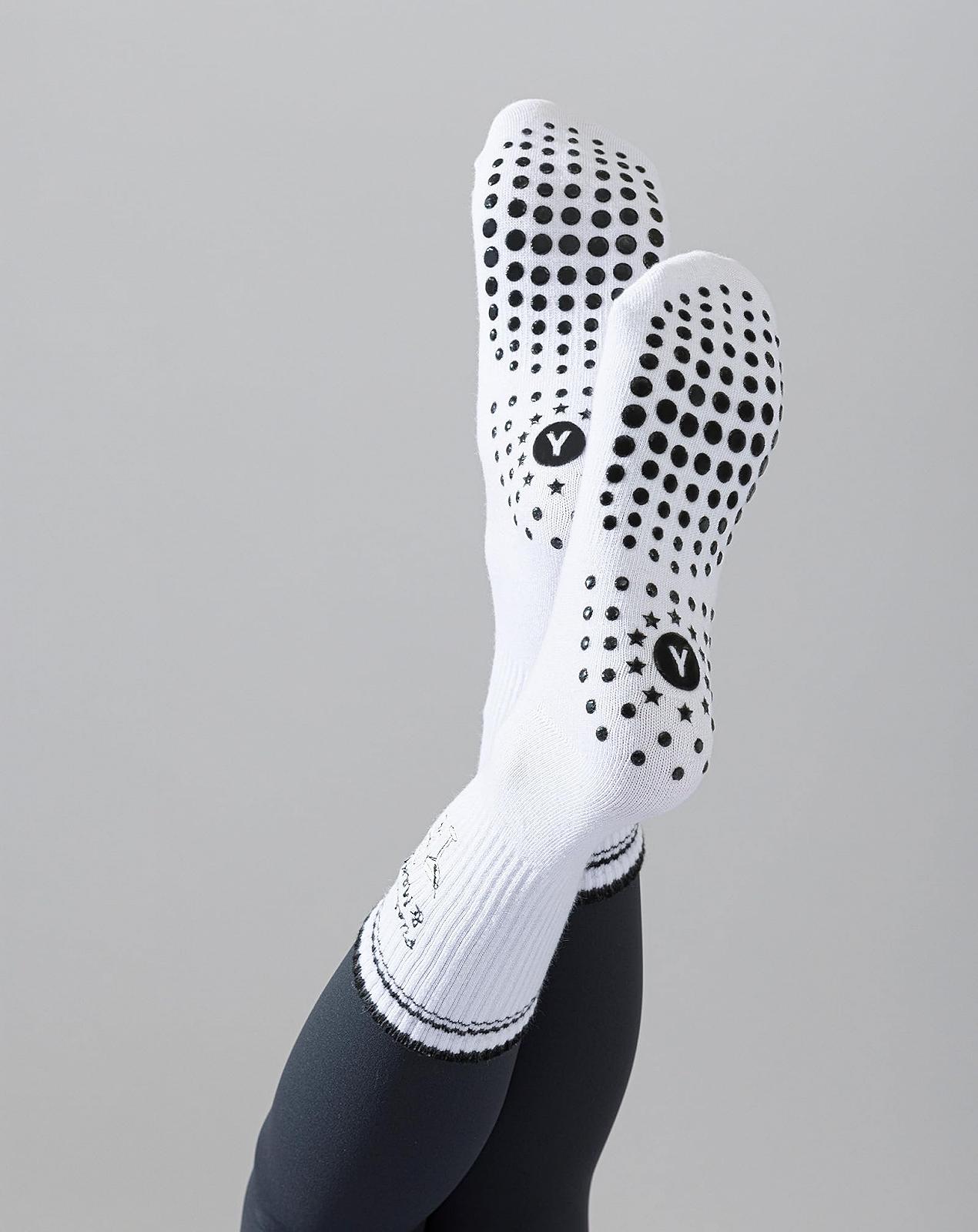 Носки для пилатеса Yawlsow, женские, нескользящие носки для йоги с нескользящим покрытием, милые носки для пилатеса Reformer, нескользящие носки с пупырышками для балета, танцев, батута, больницы, фитнеса, дома, фото №5