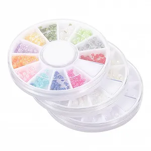 Подвески для ногтей Housoutil и набор плоских задников 200 штук Белые полукруглые смоляные подвески Маникюрные аксессуары для искусства - Фото 1