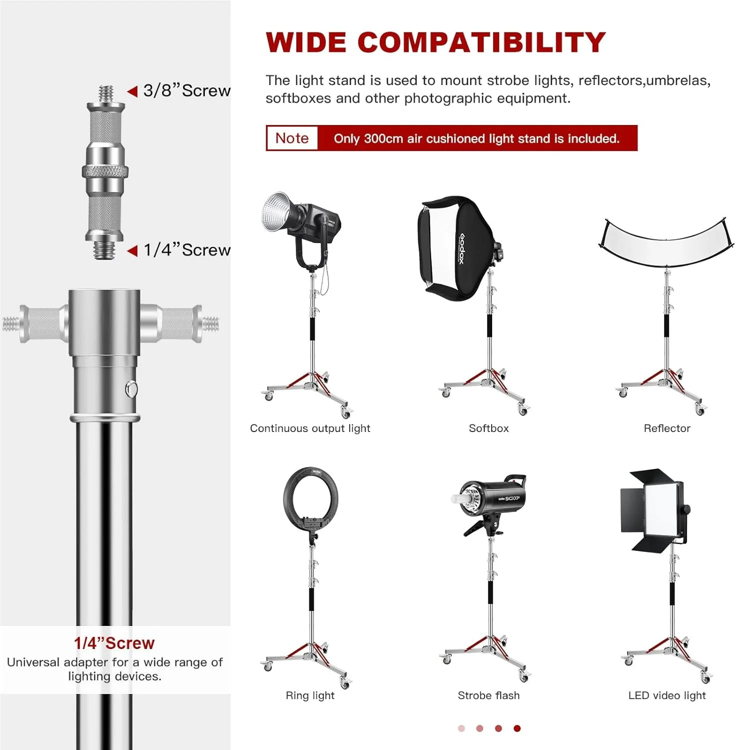 Штатив Soonpho WS-300 Pro Stainless Steel, фото №4 Штатив Soonpho WS-300 Pro Stainless Steel, фото №4