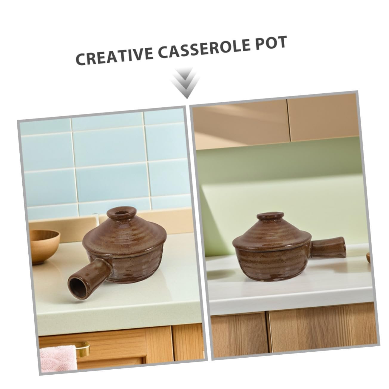 Форма для запікання 2 шт. в японському стилі з кришкою та ручкою Термостійкий, фото №3 Форма для запікання 2 шт. в японському стилі з кришкою та ручкою Термостійкий, фото №3