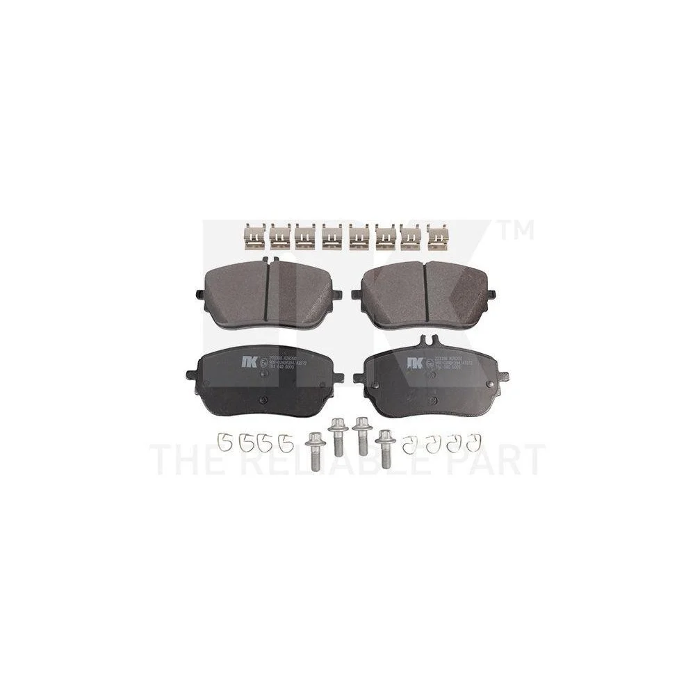 Комплект гальмівних колодок, дискове гальмо NK 223398 для MERCEDES-BENZ передня вісь, фото №1